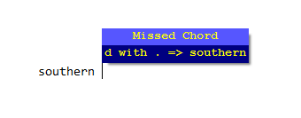 missed chord tip