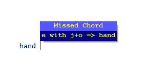 missed chord tip